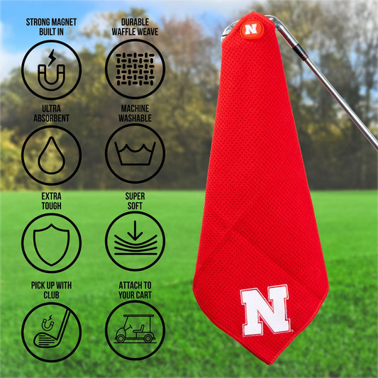 Team Golf Nebraska Magnetic Golf Towel - Team Golf USA