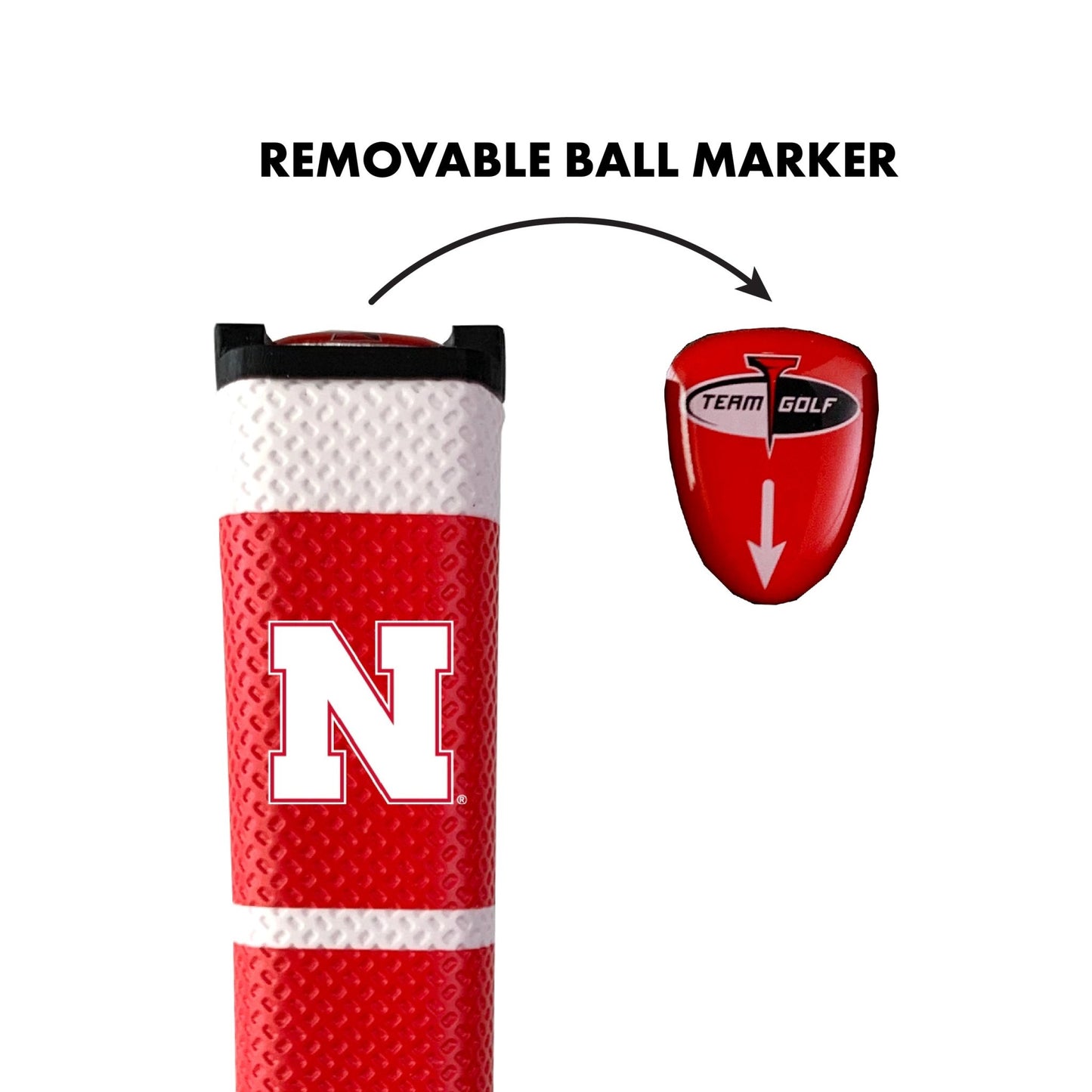Team Golf Nebraska Putter Grips - Red -