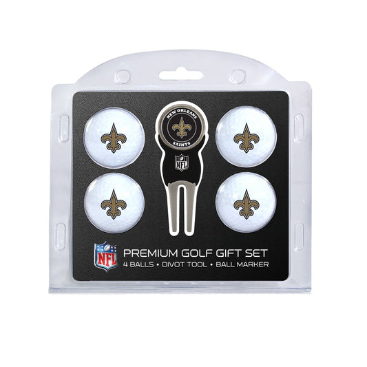 Team Golf New Orleans Saints Golf Gift Sets - 4 Ball Gift Set -