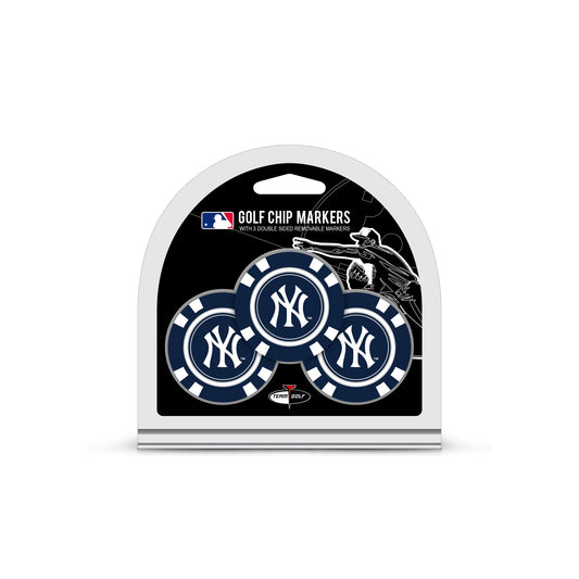 Team Golf New York Yankees Ball Markers - 3 Pack Golf Chip Markers -