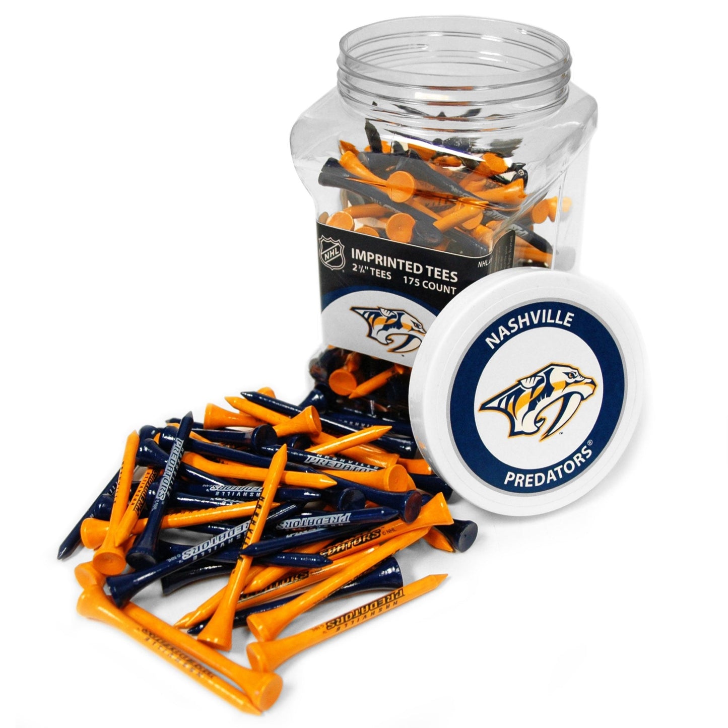 Team Golf NSH Predators Golf Tees - 175 Tee Jar -