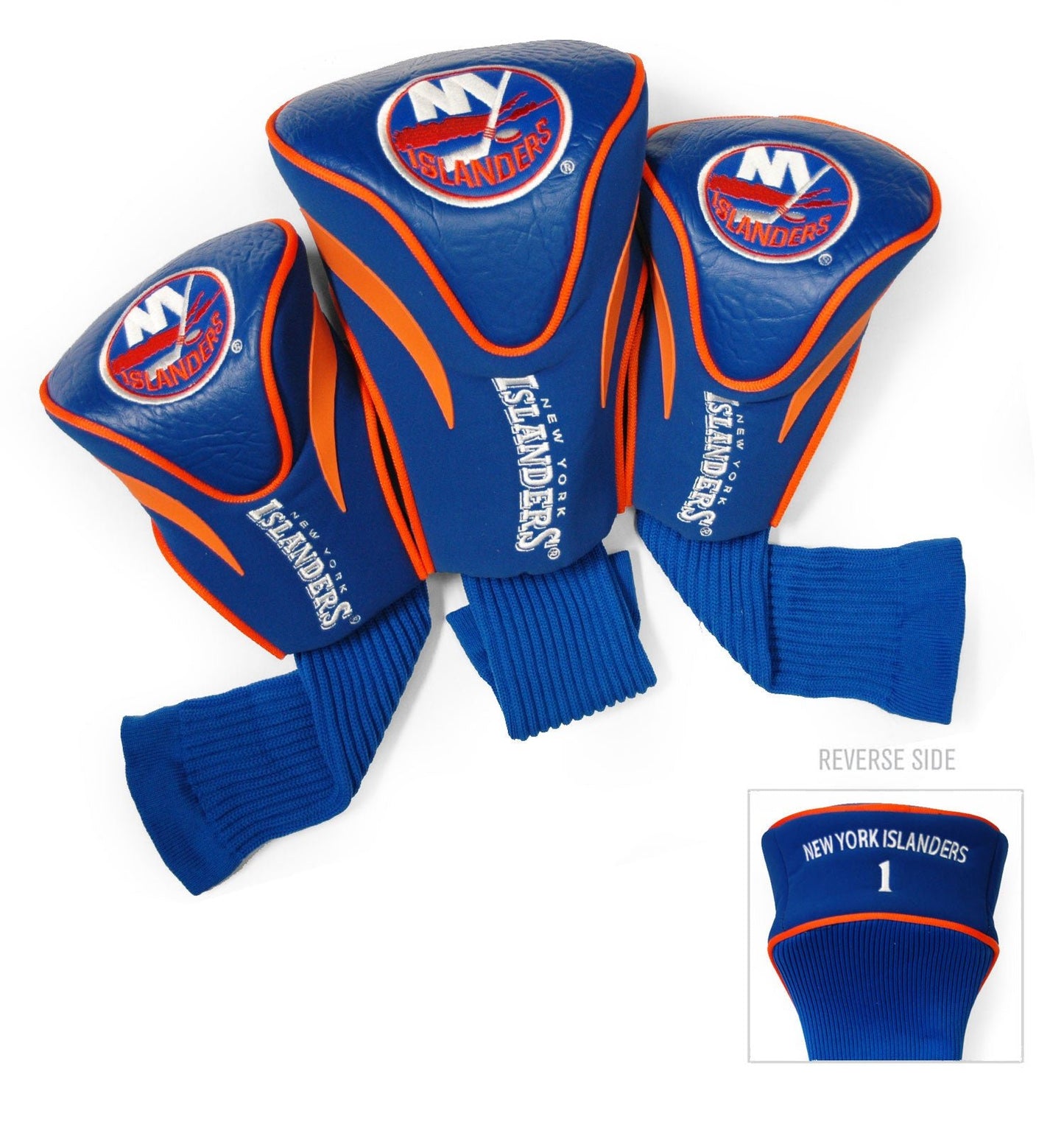 Team Golf NY Islanders DR/FW Headcovers - 3 Pack Contour - Embroidered