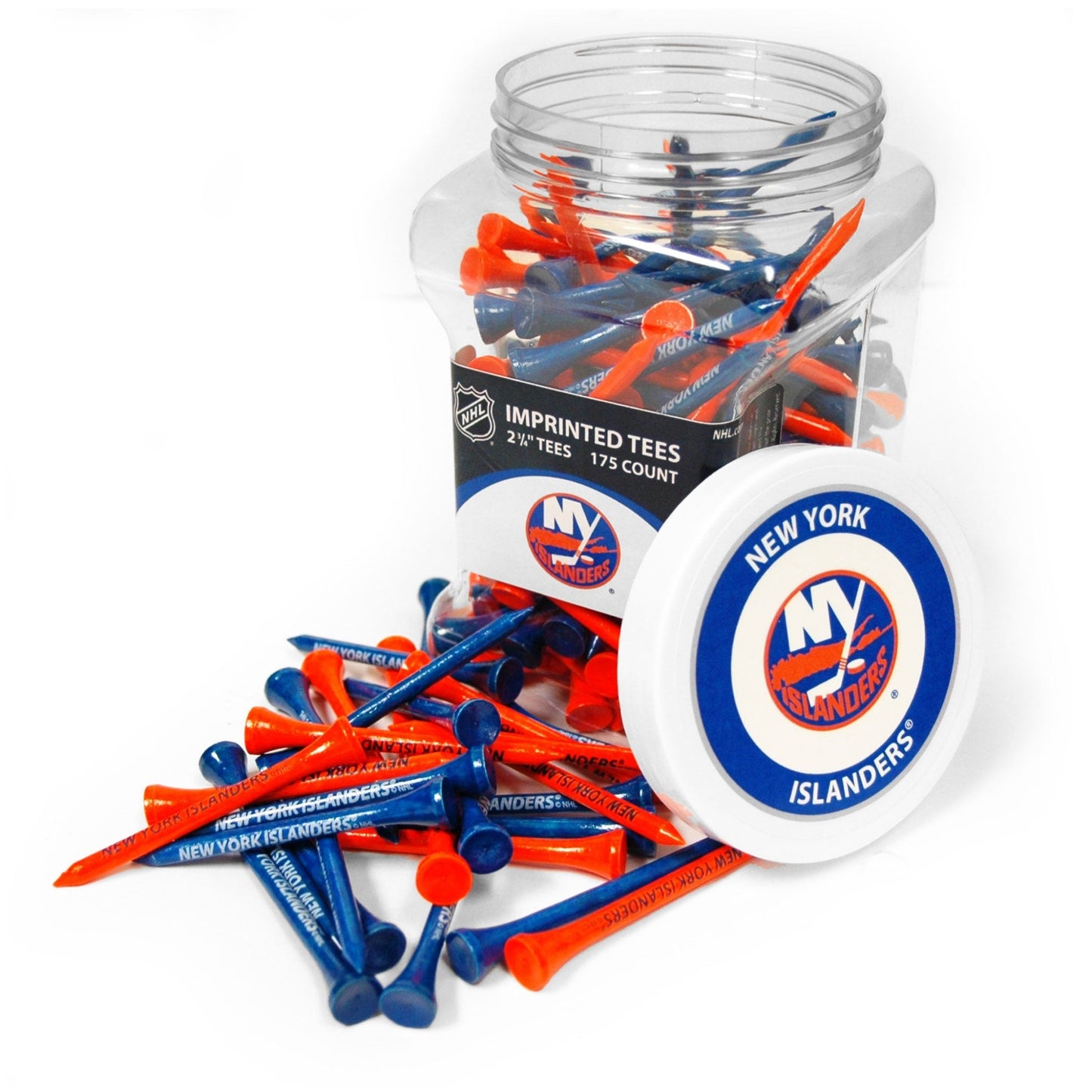 Team Golf NY Islanders Golf Tees - 175 Tee Jar -