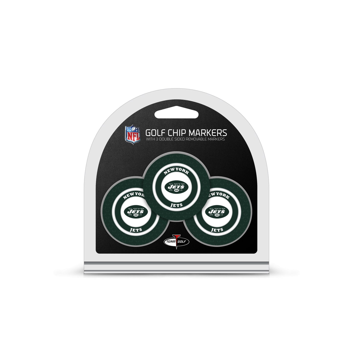 Team Golf NY Jets Ball Markers - 3 Pack Golf Chip Markers -