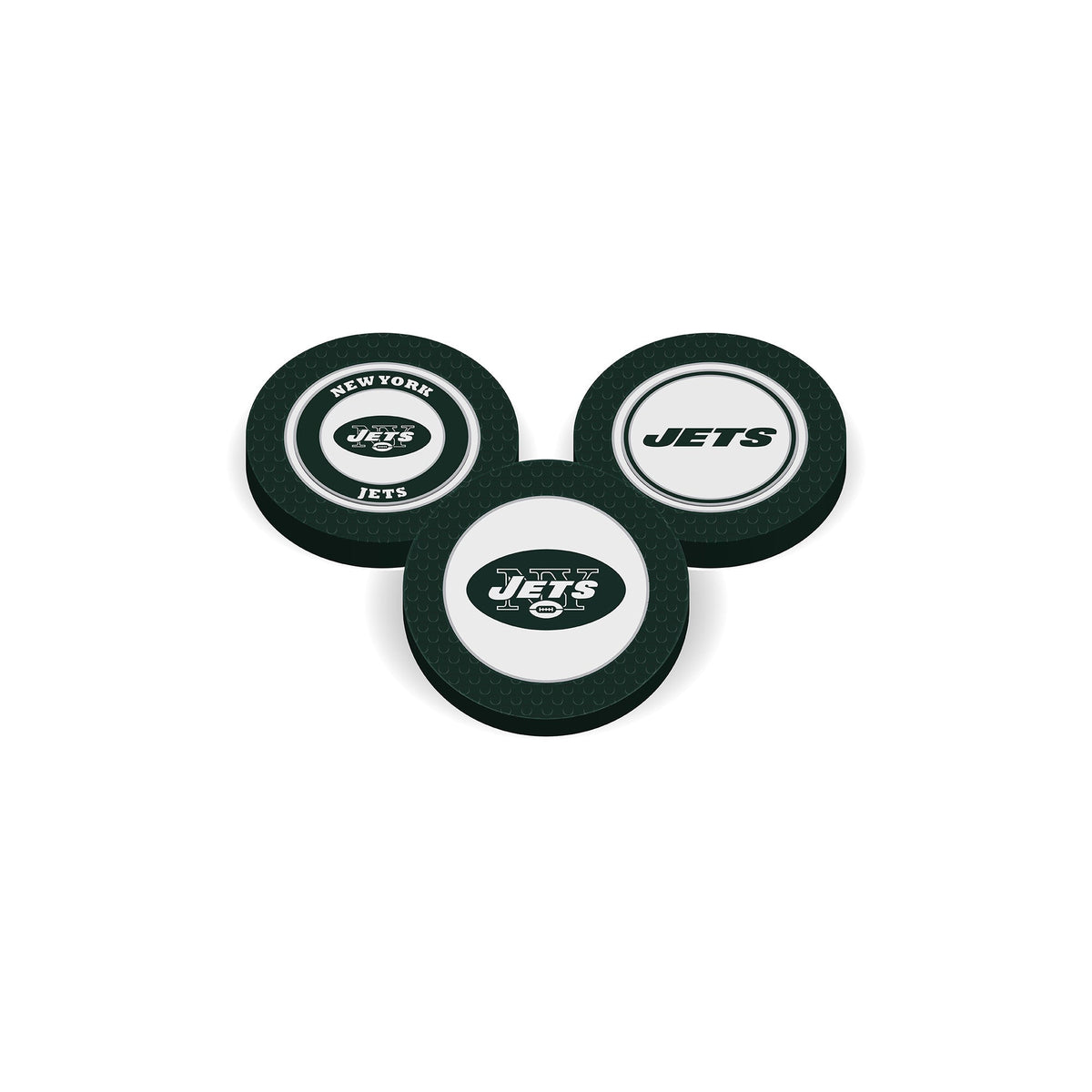 Team Golf NY Jets Ball Markers - Golf Chip Marker -