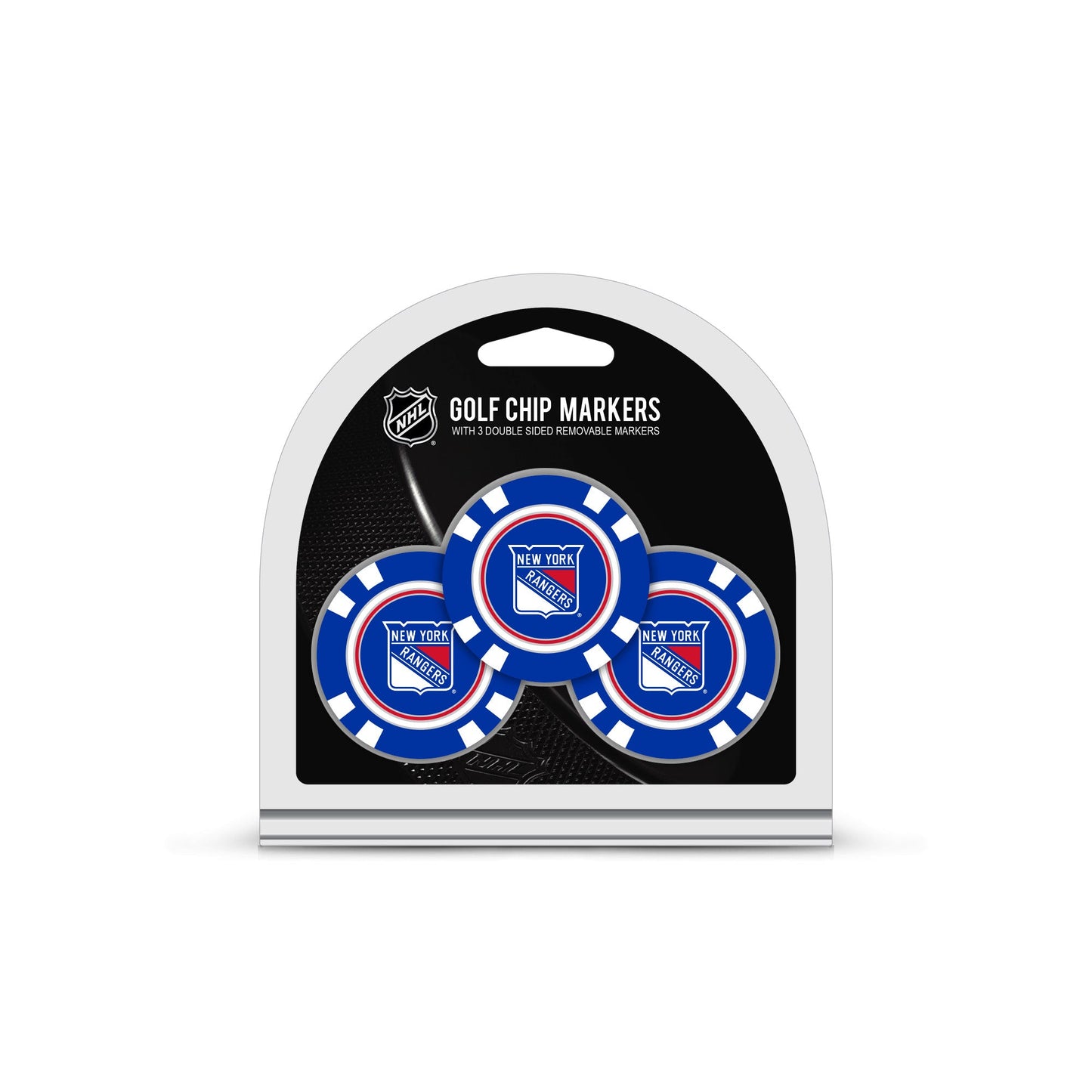 Team Golf NY Rangers Ball Markers - 3 Pack Golf Chip Markers -