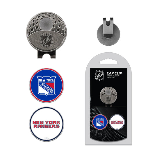 Team Golf NY Rangers Ball Markers - Hat Clip w 2 Ball Markers -