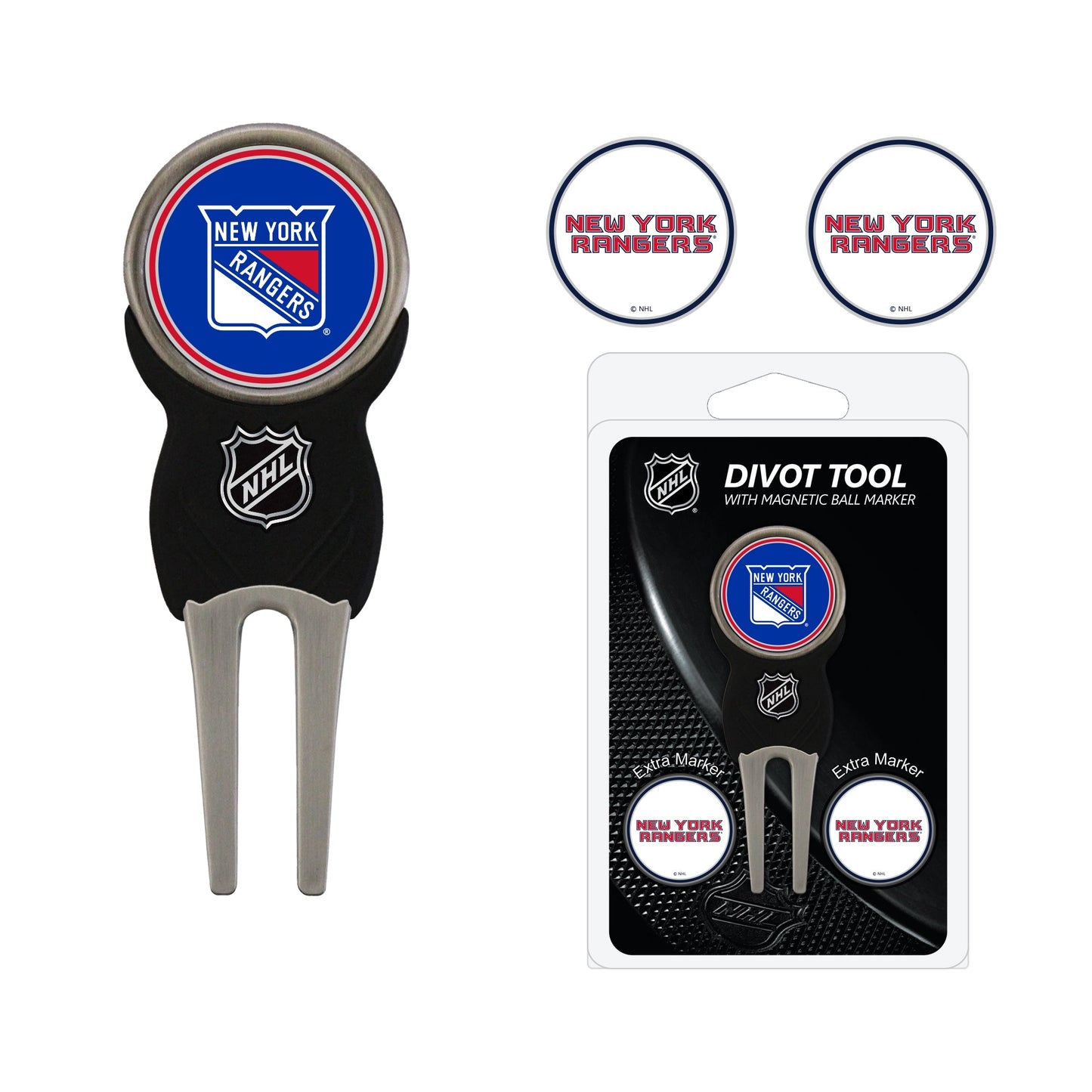 Team Golf NY Rangers Divot Tools - Signature Divot Tool Pack -