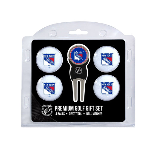 Team Golf NY Rangers Golf Gift Sets - 4 Ball Gift Set -