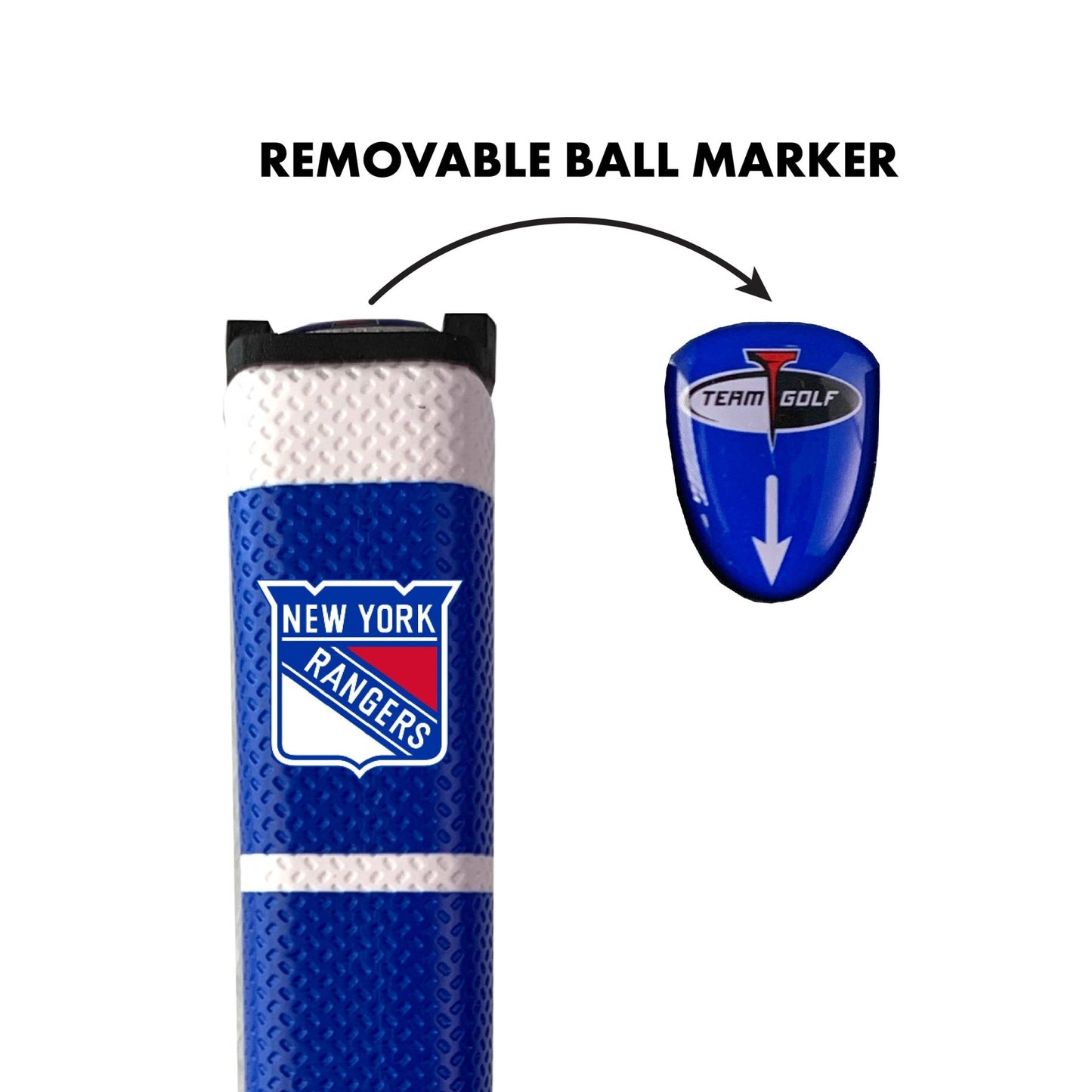 Team Golf NY Rangers Putter Grips - Blue -