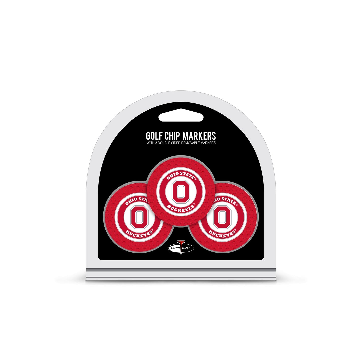 Team Golf Ohio St Ball Markers - 3 Pack Golf Chip Markers -