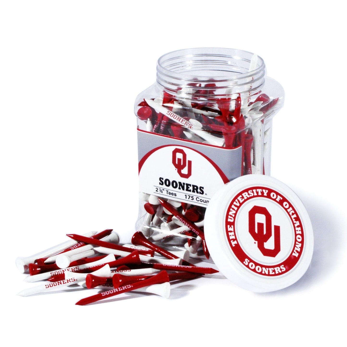 Team Golf Oklahoma Golf Tees - 175 Tee Jar -