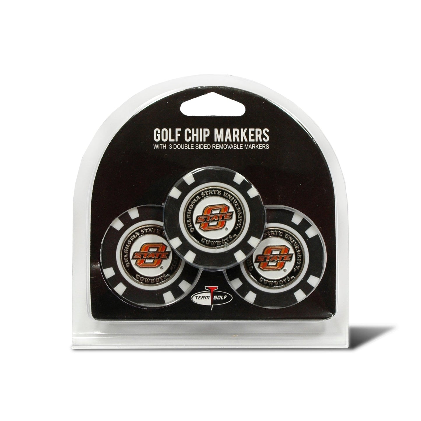 Team Golf Oklahoma St Ball Markers - 3 Pack Golf Chip Markers -