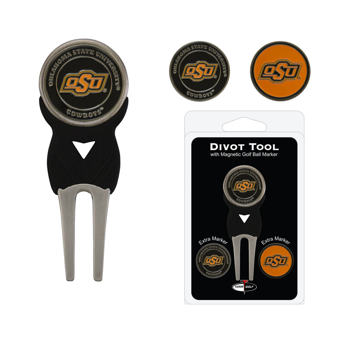 Team Golf Oklahoma St Divot Tools - Signature Divot Tool Pack -