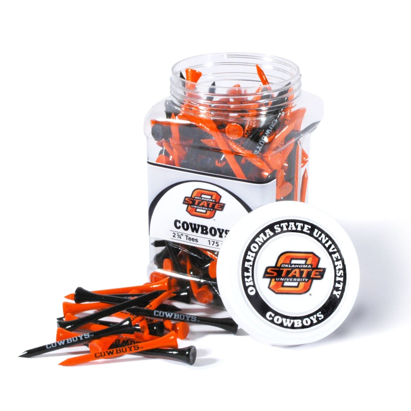 Team Golf Oklahoma St Golf Tees - 175 Tee Jar -