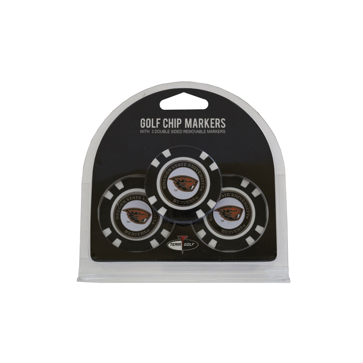 Team Golf Oregon St Ball Markers - 3 Pack Golf Chip Markers -