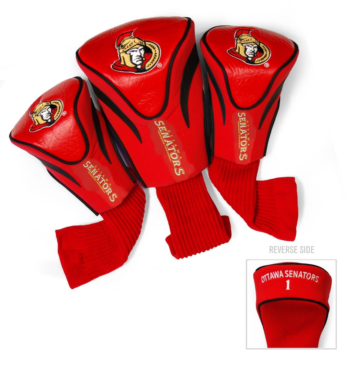 Team Golf Ottawa Senators DR/FW Headcovers - 3 Pack Contour - Embroidered