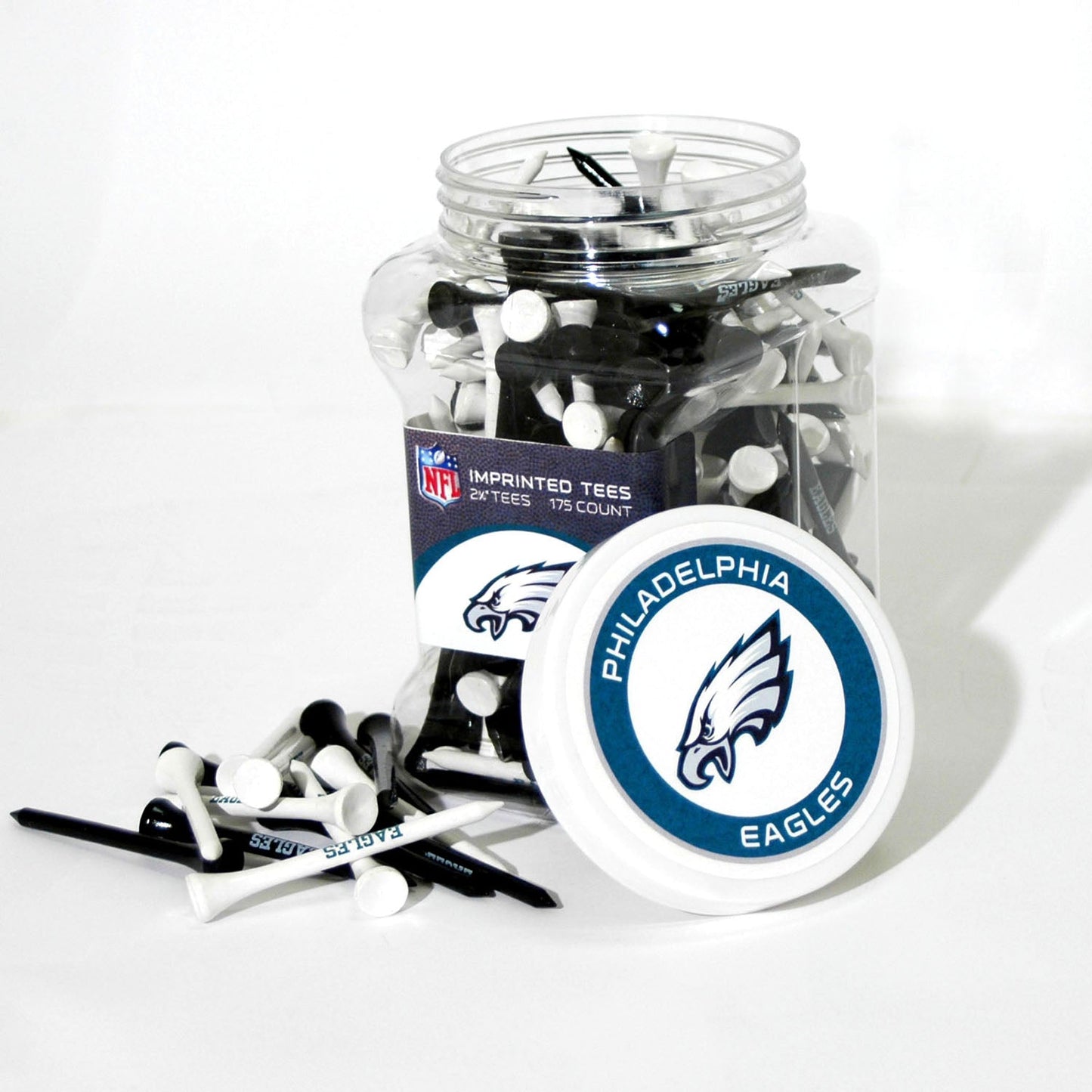 Team Golf PHI Eagles Golf Tees - 175 Tee Jar -