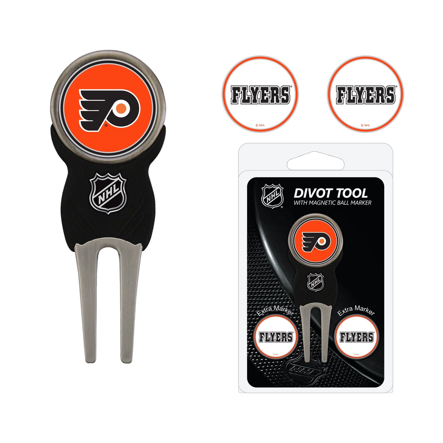 Team Golf PHI Flyers Divot Tools - Signature Divot Tool Pack -