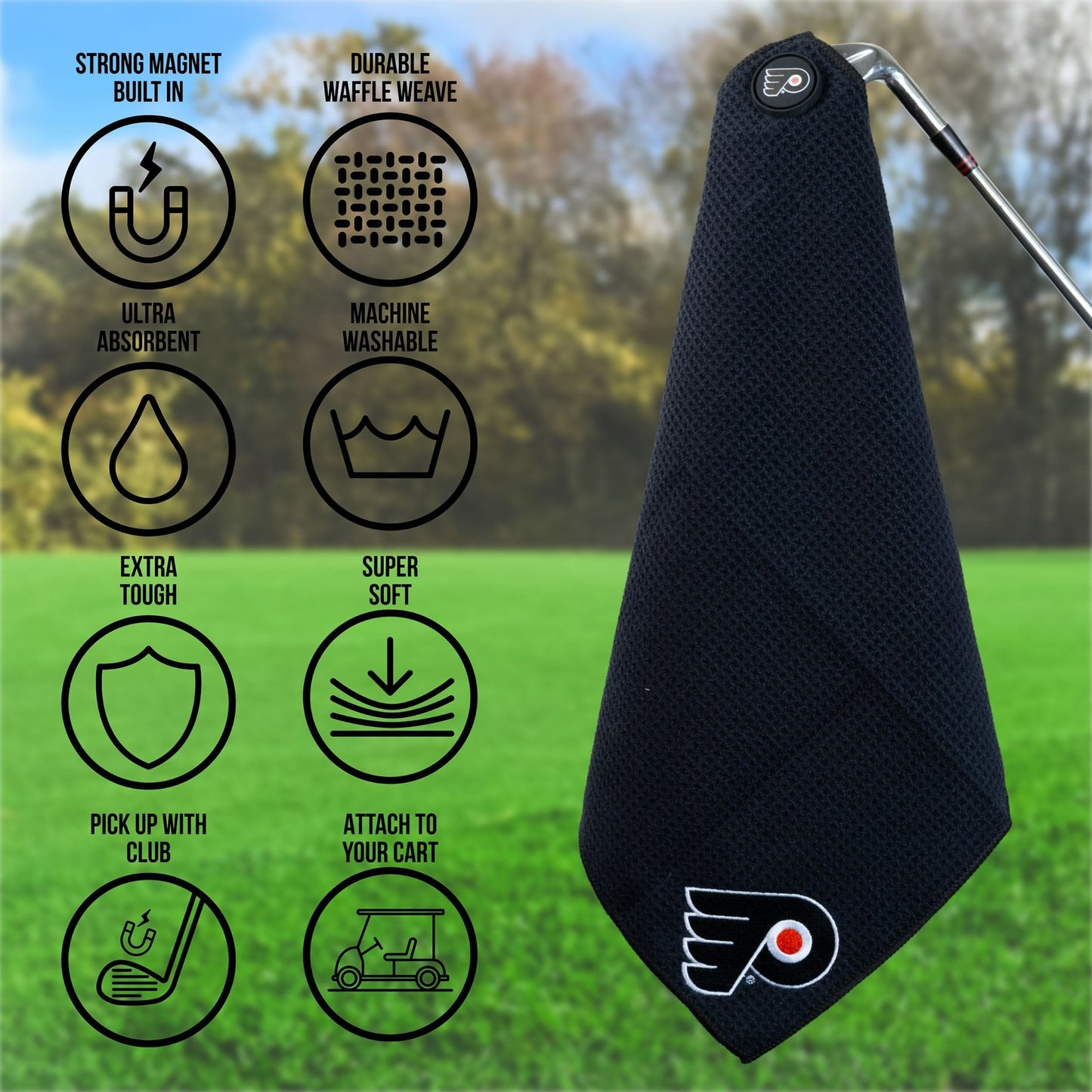 Team Golf Philadelphia Flyers Magnetic Golf Towel - Team Golf USA