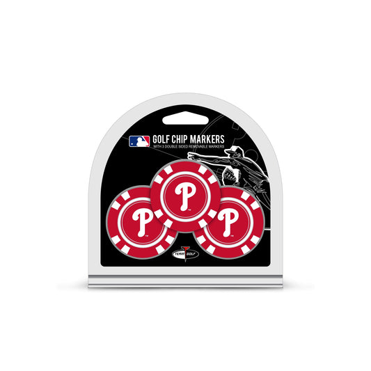 Team Golf Philadelphia Phillies Ball Markers - 3 Pack Golf Chip Markers -