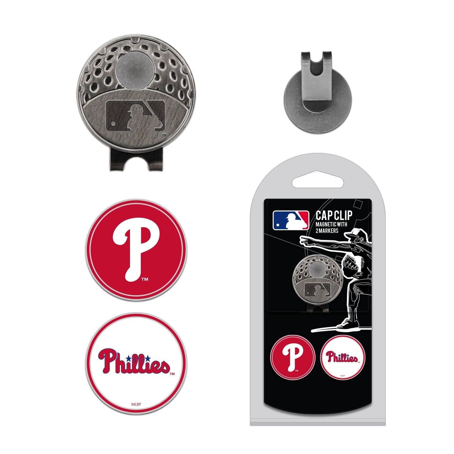 Team Golf Philadelphia Phillies Ball Markers - Hat Clip & Ball Marker -