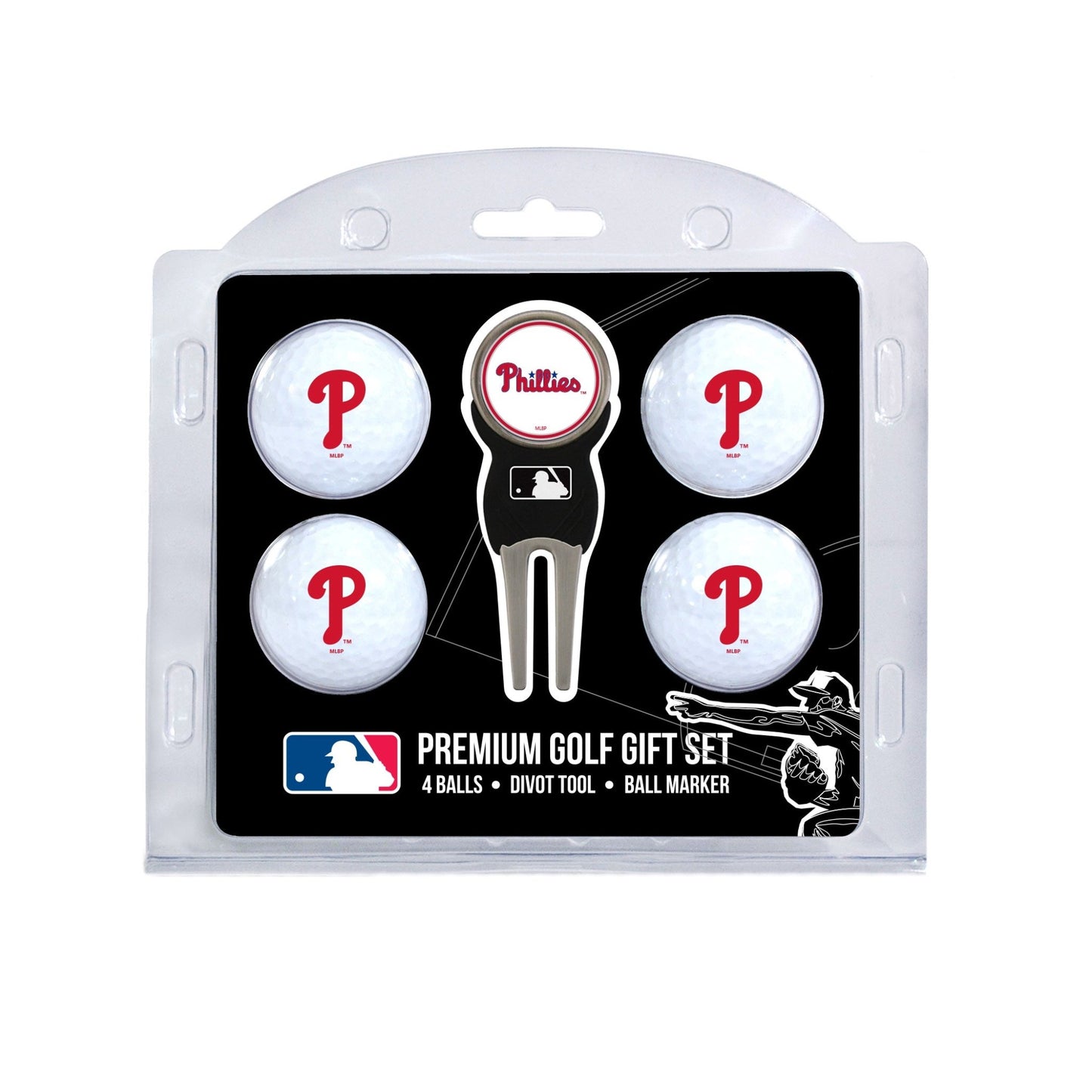 Team Golf Philadelphia Phillies Golf Gift Sets - 4 Ball Gift Set -