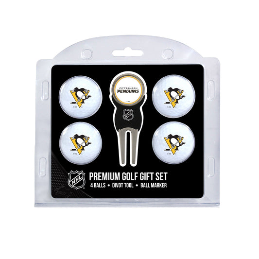 Team Golf PIT Penguins Golf Gift Sets - 4 Ball Gift Set -