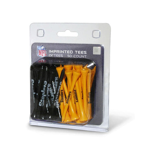 Team Golf PIT Steelers Golf Tees - 50 Tee Pack -