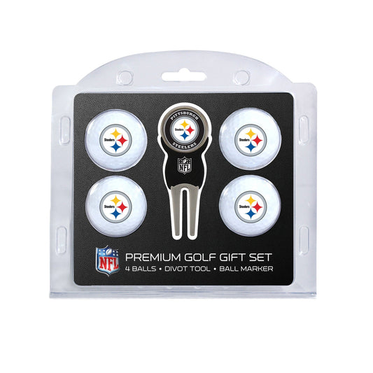 Team Golf Pittsburg Steelers Golf Gift Sets - 4 Ball Gift Set -