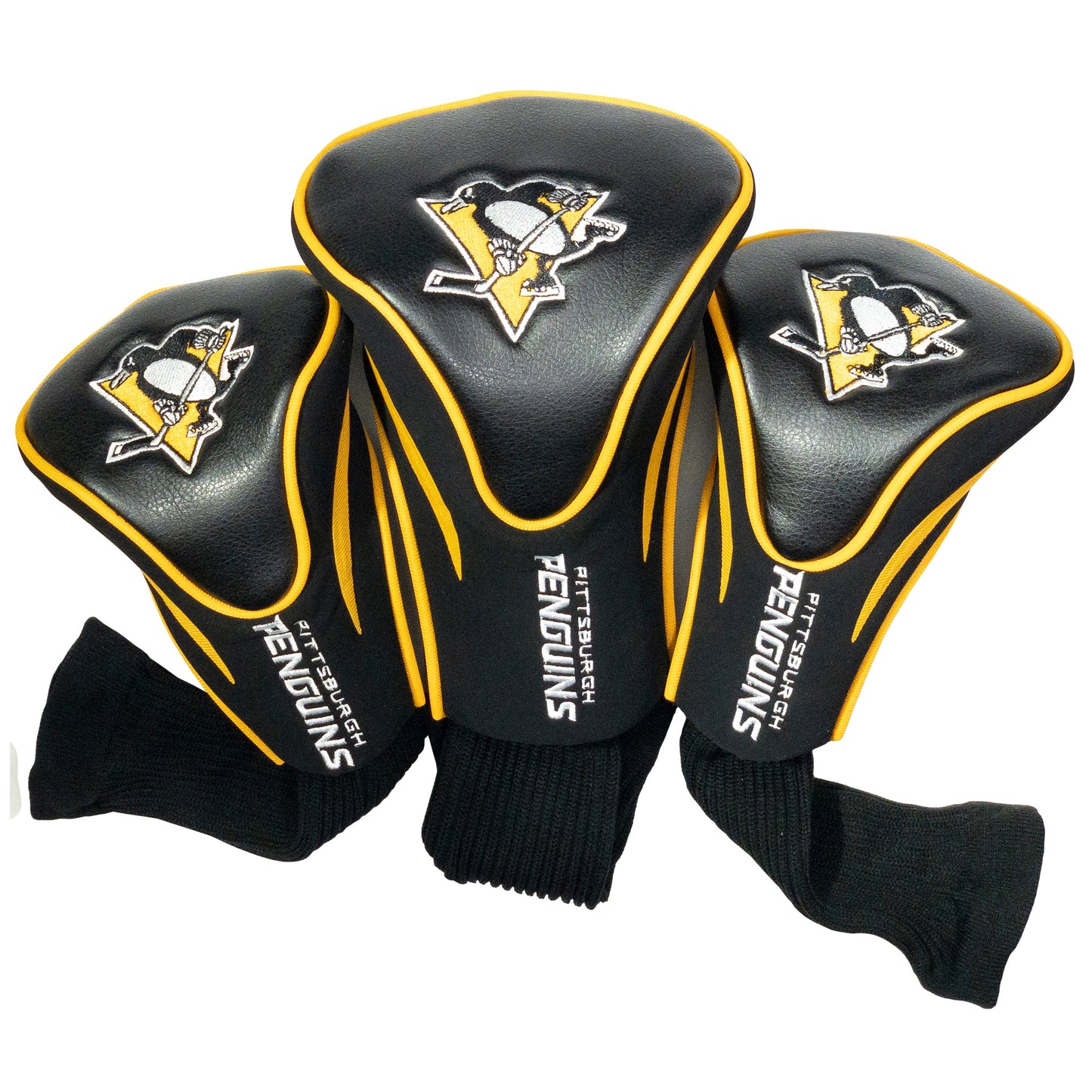 Team Golf Pittsburgh Penguins DR/FW Headcovers - 3 Pack Contour - Embroidered