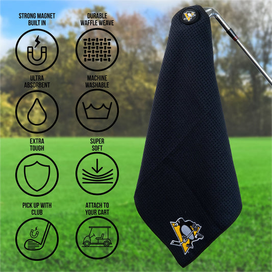 Team Golf Pittsburgh Penguins Magnetic Golf Towel - Team Golf USA