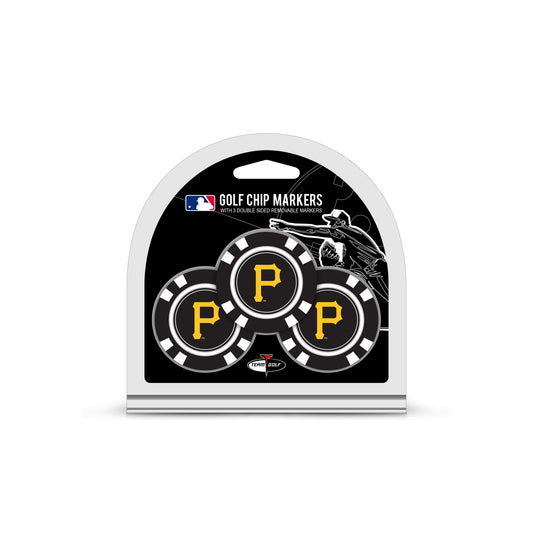 Team Golf Pittsburgh Pirates Ball Markers - 3 Pack Golf Chip Markers -