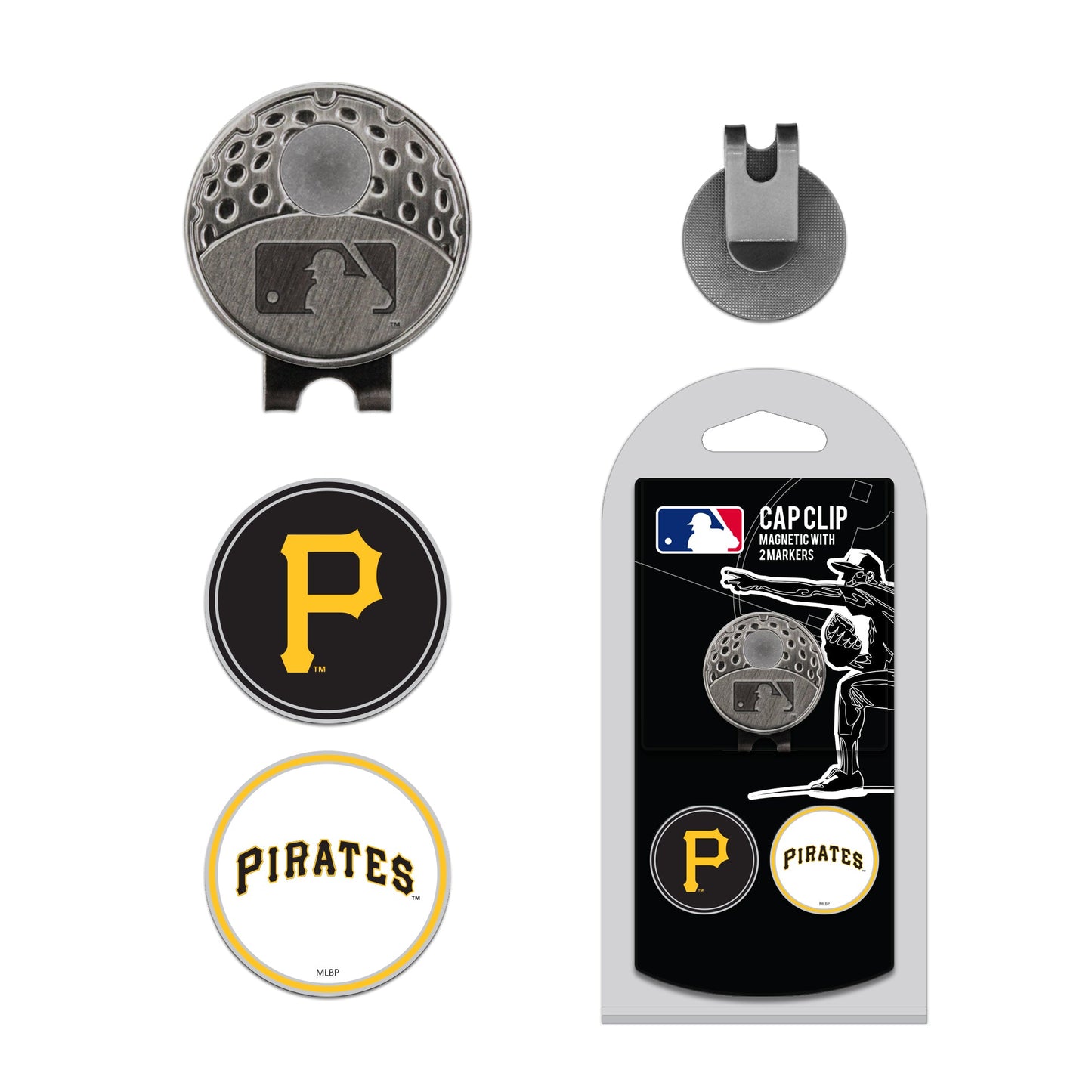 Team Golf Pittsburgh Pirates Ball Markers - Hat Clip & Ball Marker -