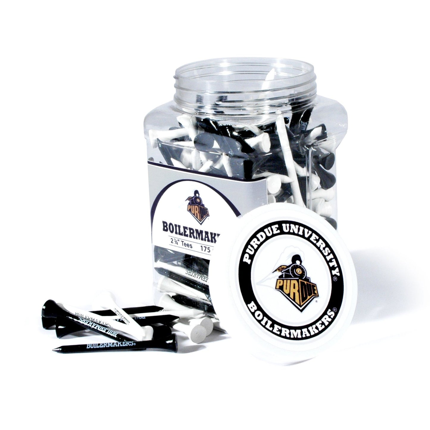 Team Golf Purdue Golf Tees - 175 Tee Jar -