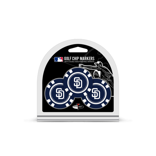 Team Golf San Diego Padres Ball Markers - 3 Pack Golf Chip Markers -