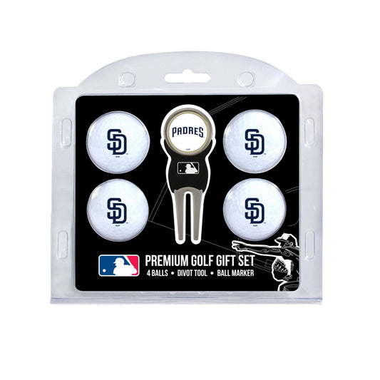 Team Golf San Diego Padres Golf Gift Sets - 4 Ball Gift Set -