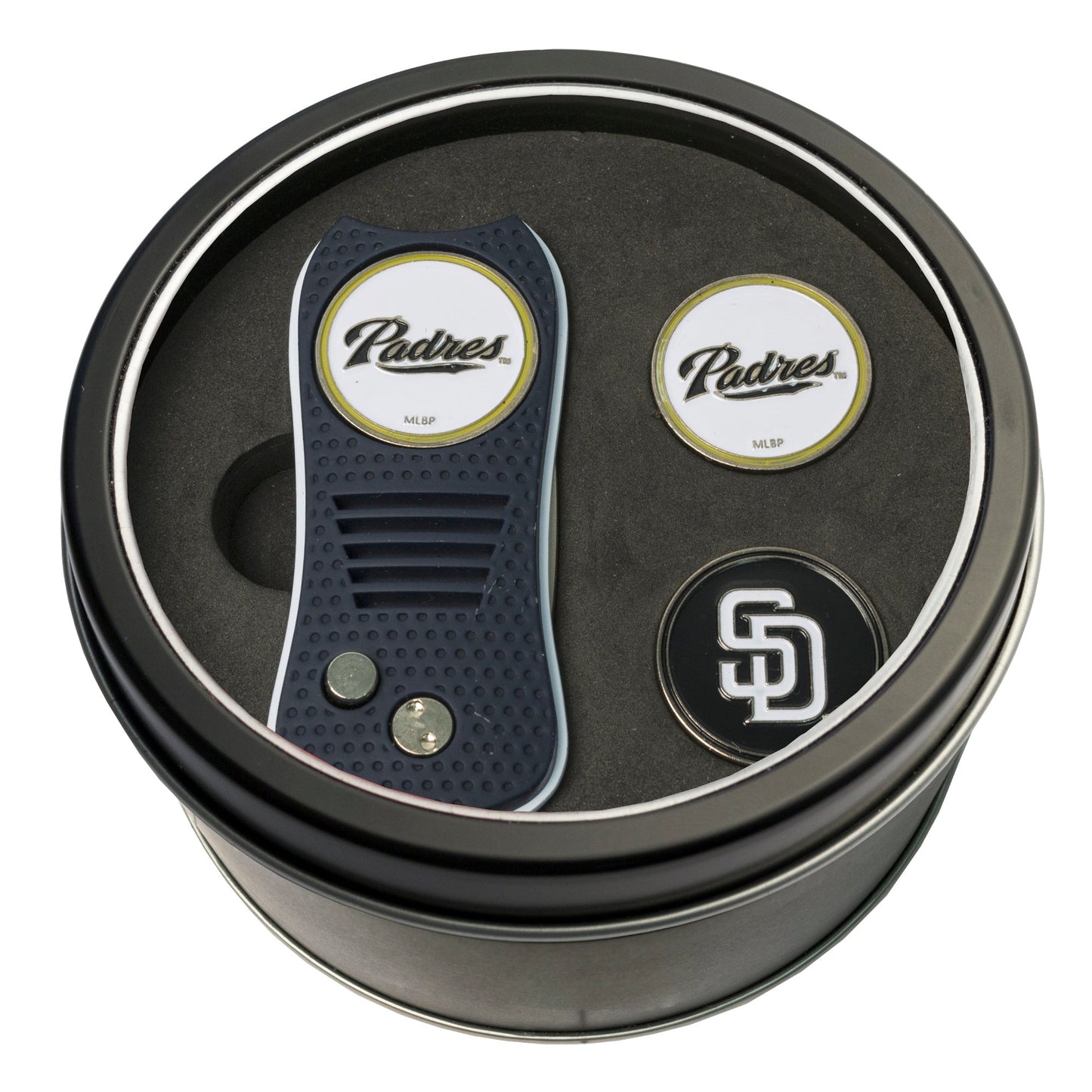 Team Golf San Diego Padres Golf Gift Sets - Tin - Divot Tool & 2 Markers -