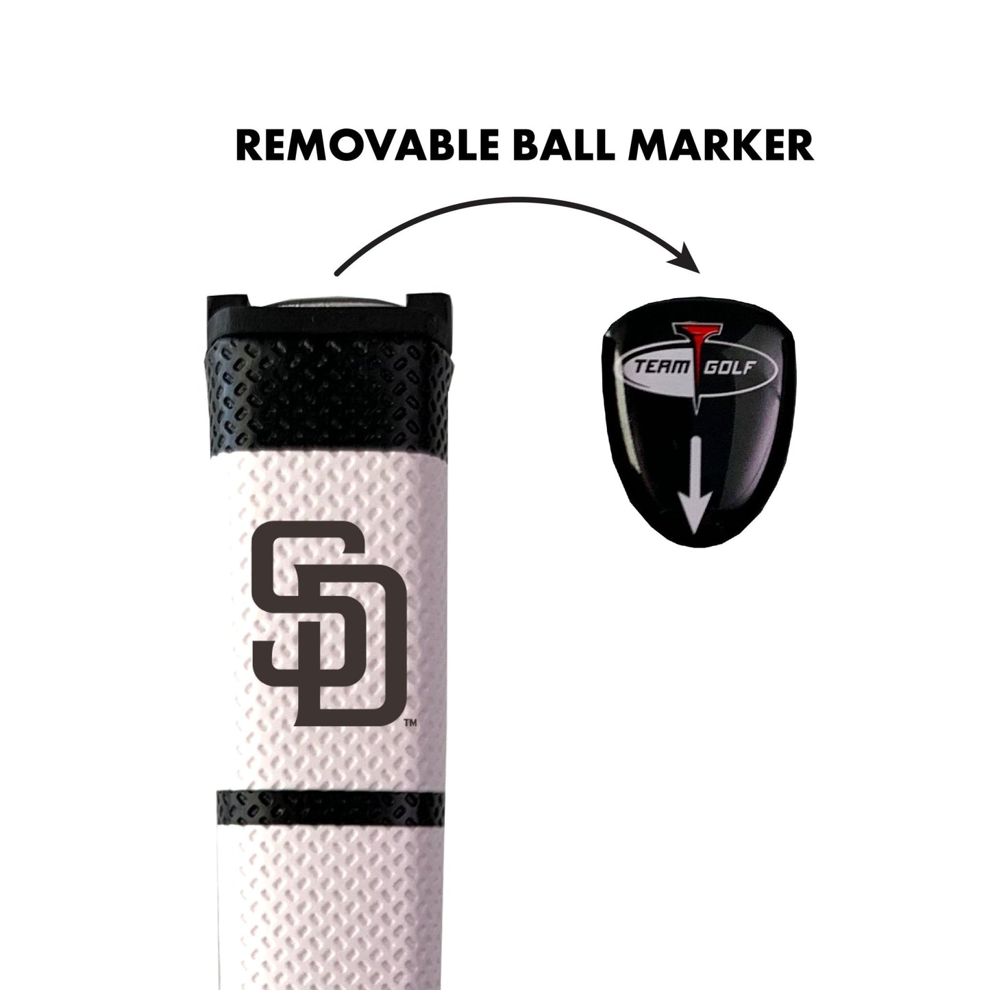 Team Golf San Diego Padres Putter Grips - White -