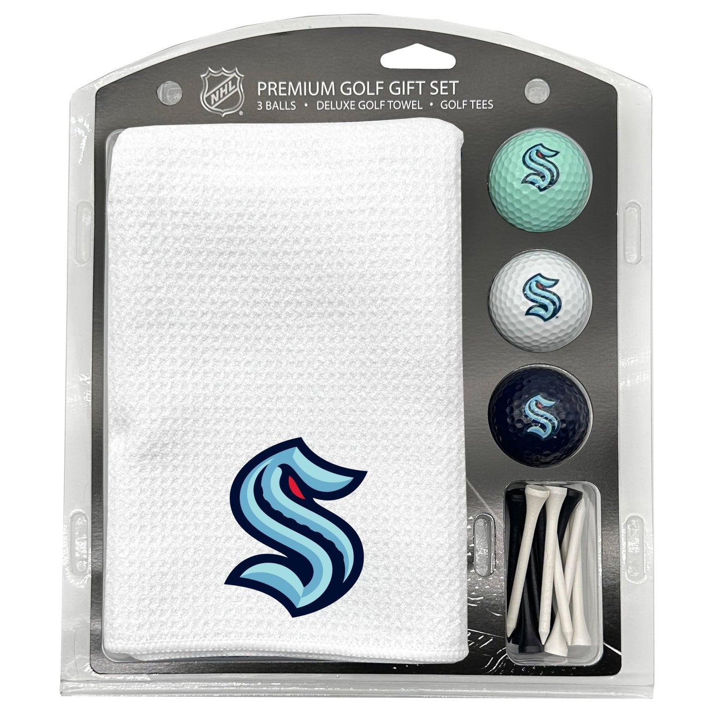 Team Golf SEA Kraken Golf Gift Sets - Microfiber Towel Gift Set - White -