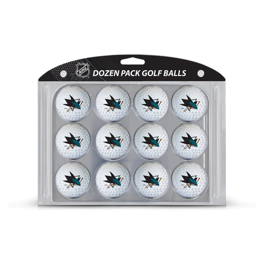 Team Golf SJ Sharks Golf Balls - 12 Pack - White