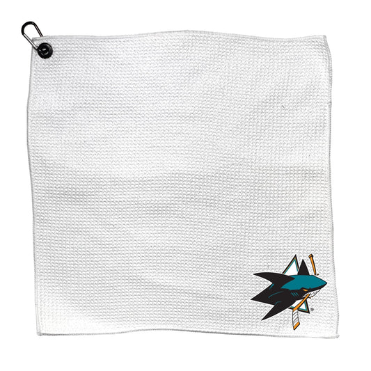 Team Golf SJ Sharks Towels - Microfiber 15X15 White -