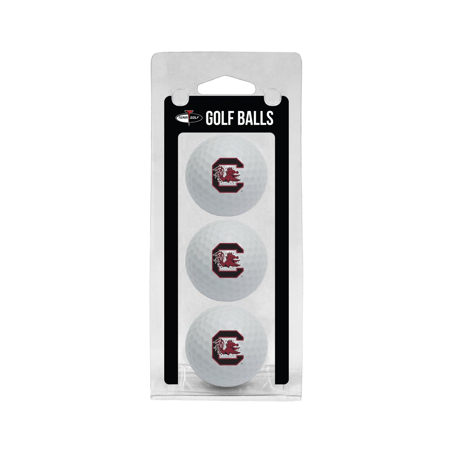 Team Golf South Carolina Golf Balls - 3 Pack - White