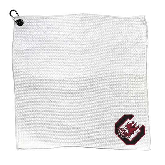 Team Golf South Carolina Golf Towels - Microfiber 15X15 White -