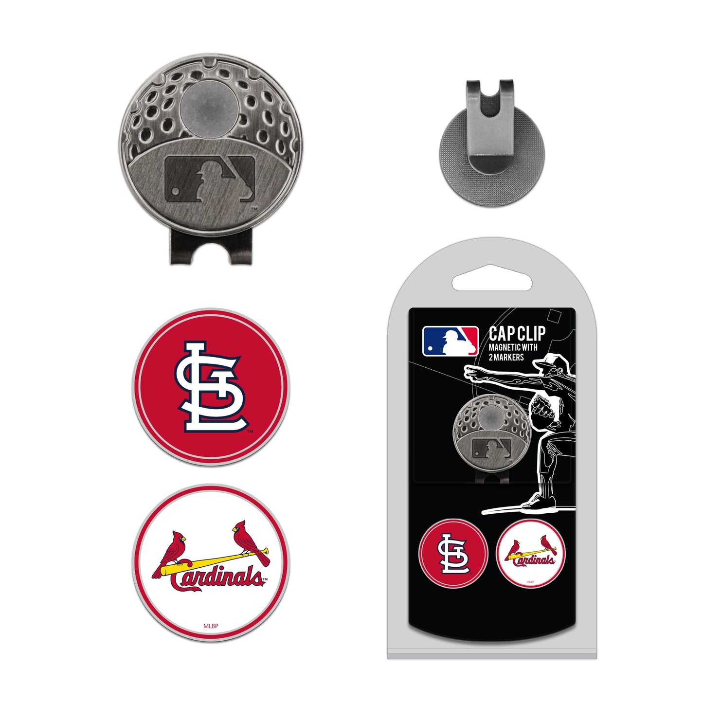 Team Golf St Louis Cardinals Ball Markers - Hat Clip & Ball Marker -