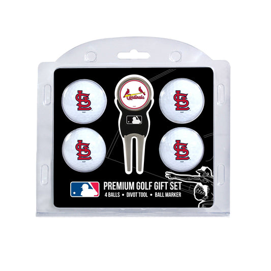Team Golf St Louis Cardinals Golf Gift Sets - 4 Ball Gift Set -