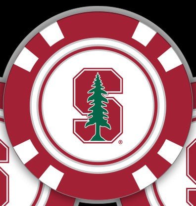 Team Golf Stanford Ball Markers - Golf Chip Marker -