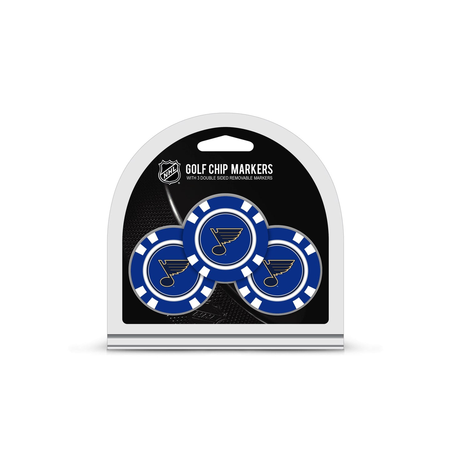 Team Golf STL Blues Ball Markers - 3 Pack Golf Chip Markers -