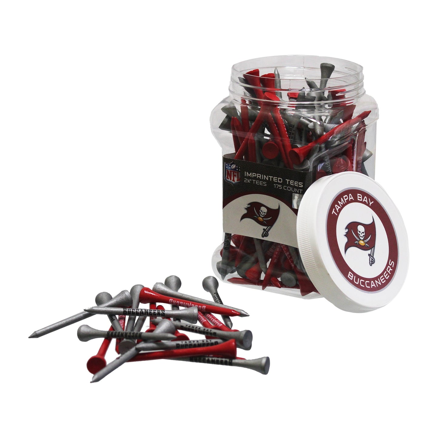 Team Golf TB Buccaneers Golf Tees - 175 Tee Jar -