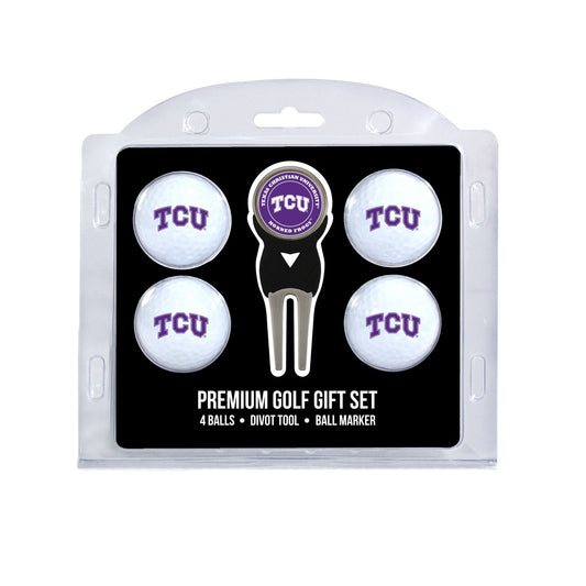 Team Golf TCU Golf Gift Sets - 4 Ball Gift Set -